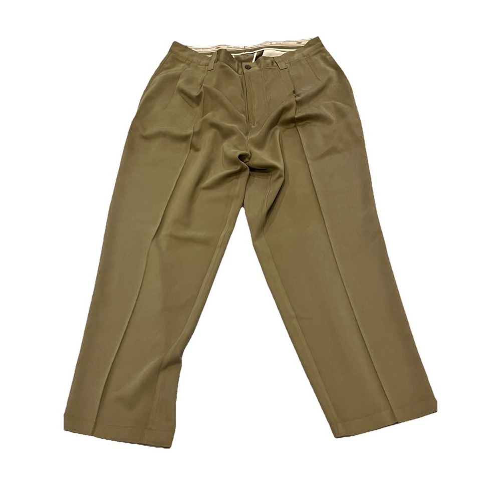 Tommy Bahama Men's Silk Beige Pants Relax Fit Size 36